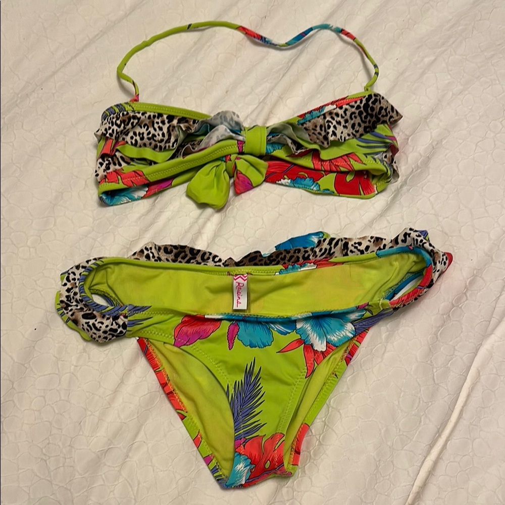 Tropical Print Bikini Set